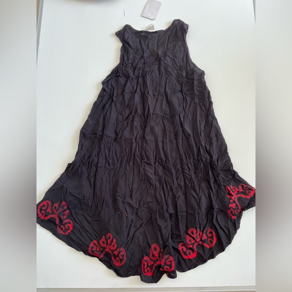 NWT ASHA Black Embroidered Sleeveless Casual Dress- boho - Picture 8 of 8